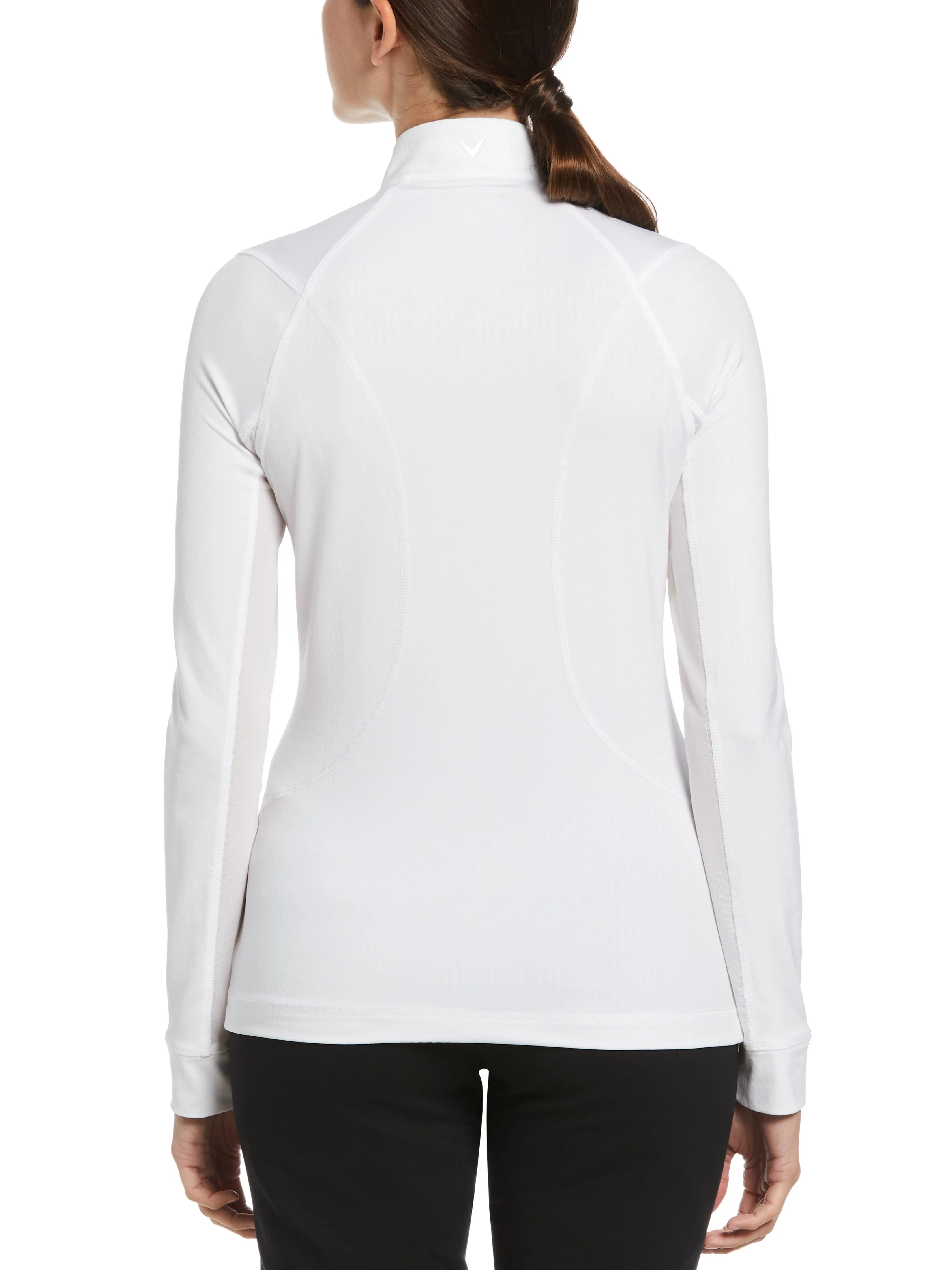 Womens Solid Sun Protection 1/4 Zip Golf Pullover