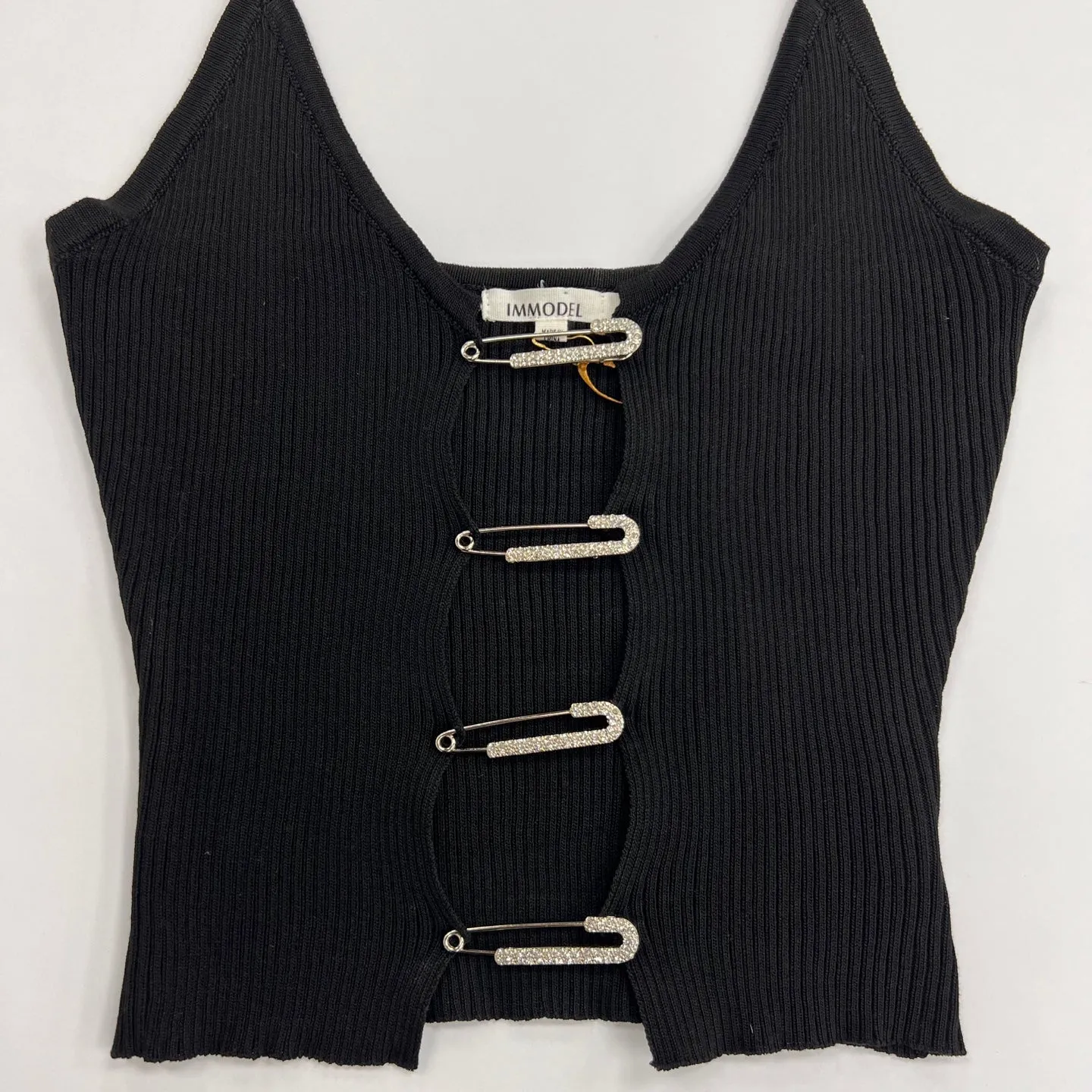 Women's Spaghetti Strap Pin Crop Top