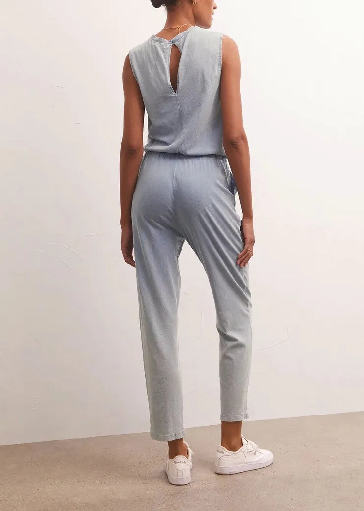 Z Supply Rain Knit Denim Jumpsuit