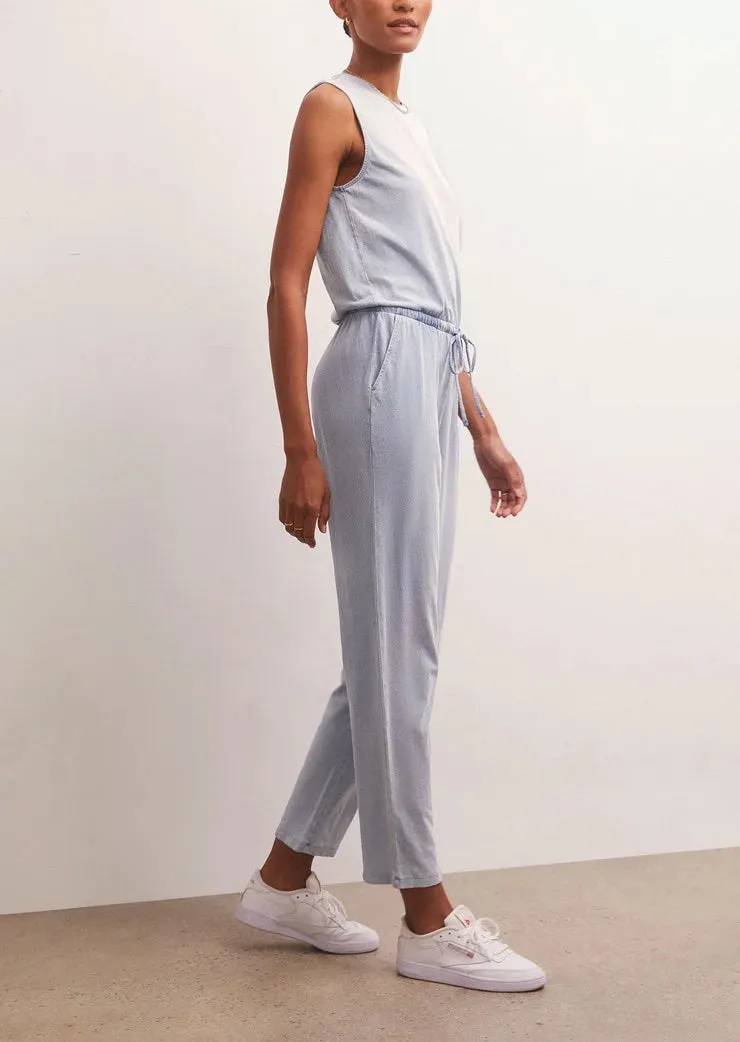 Z Supply Rain Knit Denim Jumpsuit